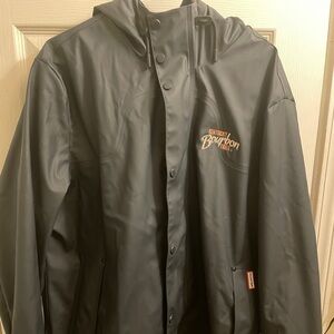 Kentucky Bourbon Trail Embroidered NWT Navy Hunter Rubberized Bomber